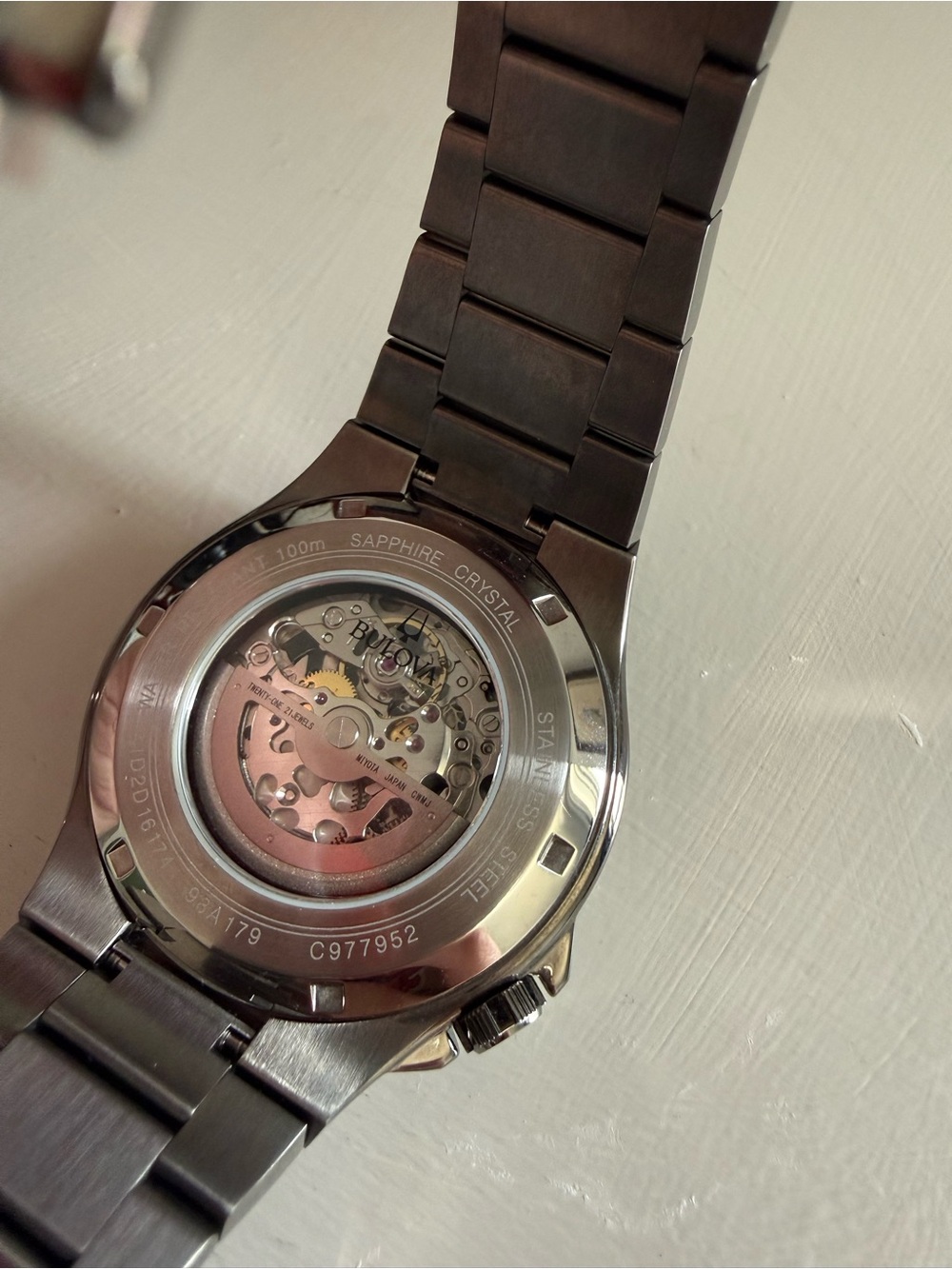 Bulova Gunmetal Gray Skeleton Automatic Men’s Watch - Picture 3 of 11